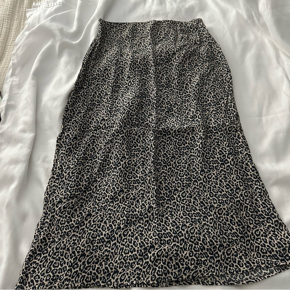 Cheetah Print Midi Skirt